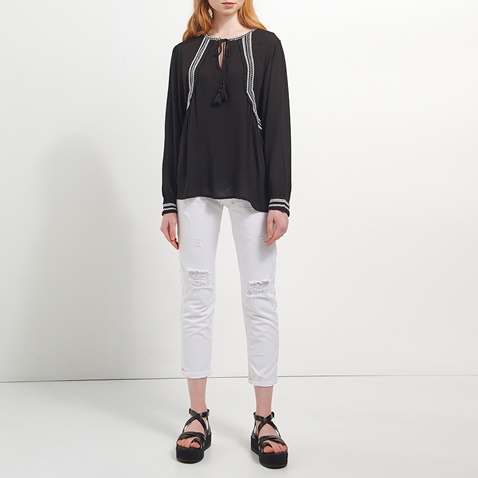 ATTRATTIVO-Γυναικεία μπλούζα ATTRATTIVO μαύρη λευκή