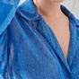 'ALE-Γυναικείο cropped πουκάμισο 'ALE μπλε