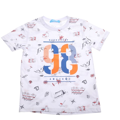 SAM 0-13-Παιδική μπλούζα SAM 0-13 NEVER GIVE UP 98 λευκή