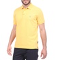 NAVY & GREEN-Ανδρική polo μπλούζα NAVY & GREEN CUSTOM FIT κίτρινη
