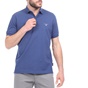 NAVY & GREEN-Ανδρική polo μπλούζα NAVY & GREEN CUSTOM FIT μπλε