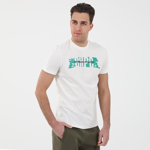 BEVERLY HILLS POLO CLUB-Ανδρικό t-shirt BEVERLY HILLS POLO CLUB BHP.1S1.042.003 λευκό