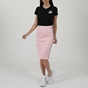 BEVERLY HILLS POLO CLUB-Γυναικεία midi φούστα BEVERLY HILLS POLO CLUB BHW.1S1.050.001 ροζ