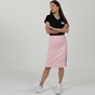 BEVERLY HILLS POLO CLUB-Γυναικεία midi φούστα BEVERLY HILLS POLO CLUB BHW.1S1.050.001 ροζ