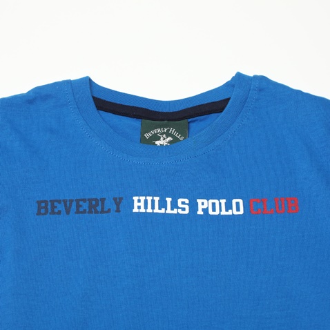 BEVERLY HILLS POLO CLUB-Παιδικό t-shirt BEVERLY HILLS POLO CLUB BHPC215 μπλε