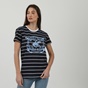 BEVERLY HILLS POLO CLUB-Γυναικείο t-shirt BEVERLY HILLS POLO CLUB BHW.1S1.062.028 μπλε λευκό ριγέ