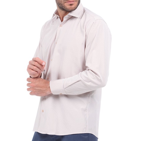 MARTIN & CO-Ανδρικό πουκάμισο MARTIN & CO REGULAR FIT μπεζ