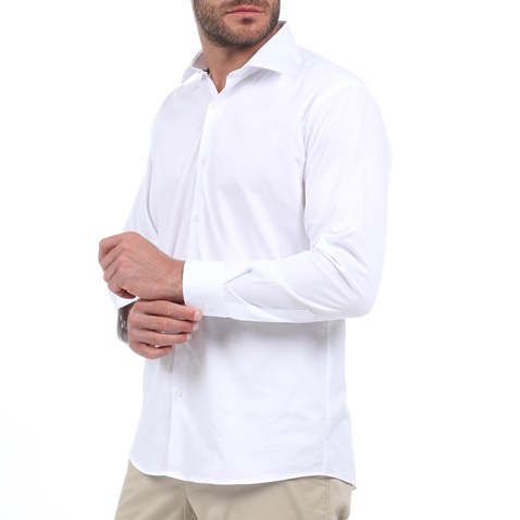 MARTIN & CO-Ανδρικό πουκάμισο MARTIN & CO REGULAR FIT λευκό