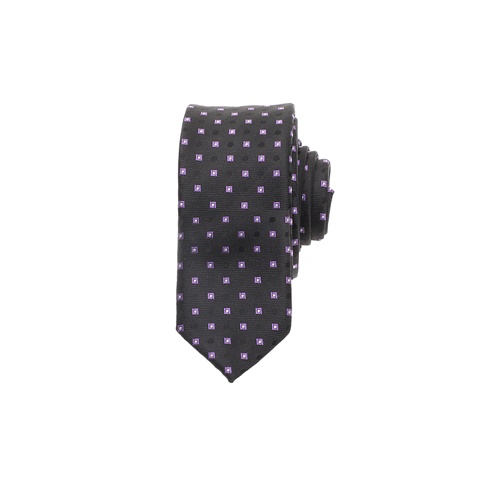 MARTIN & CO-Ανδρικό σετ από γραβάτα και μαντήλι MARTIN & CO μαύρο λιλά