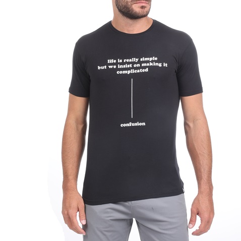 BATTERY-Ανδρικό t-shirt BATTERY μαύρο