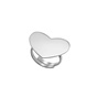 VOGUE-Γυναικείο ασημένιο δαχτυλίδι καρδιά VOGUE λευκό