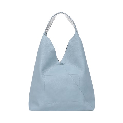 FOLLI FOLLIE-Γυναικεία τσάντα ώμου FOLLI FOLLIE City γαλάζια