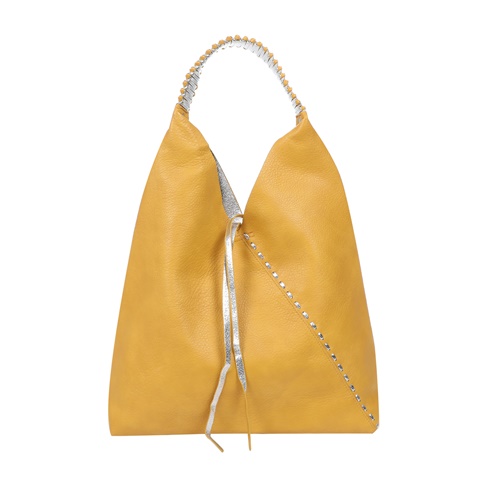 FOLLI FOLLIE-Γυναικεία τσάντα ώμου FOLLI FOLLIE City κίτρινη