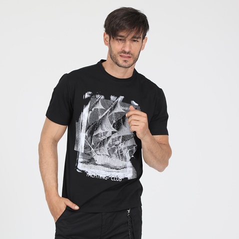 MARTIN & CO-Ανδρικό t-shirt MARTIN & CO μαύρο