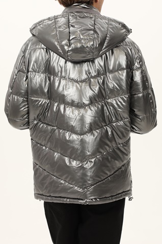 GUESS-Ανδρικό μπουφάν GUESS GU0APM1BL25WEA200000 METAL SPACE PUFFA ασημί