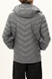 GUESS-Ανδρικό puffer μπουφάν GUESS GU0APM1BL44WE7A00000 STRETCH γκρι ασημί