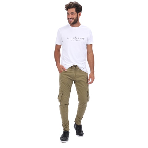 STAFF JEANS-Ανδρικό παντελόνι cargo STAFF JEANS ELTON χακί