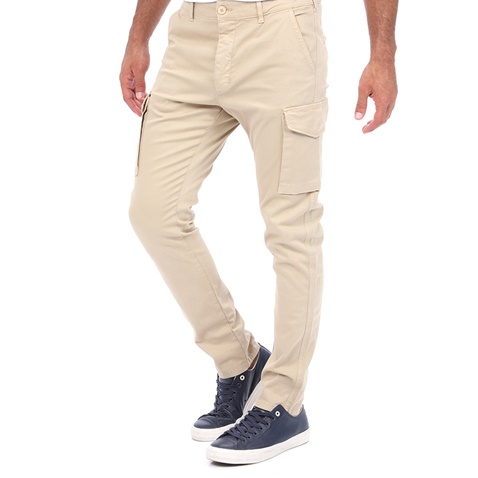 STAFF JEANS-Ανδρικό παντελόνι cargo STAFF JEANS DAVE μπεζ
