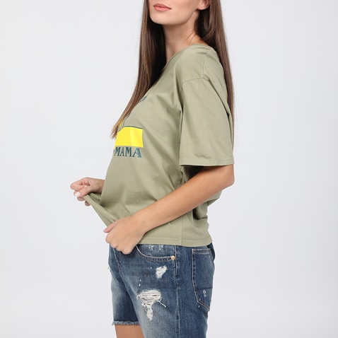 STAFF JEANS-Γυναικείο t-shirt STAFF JEANS DESERT χακί