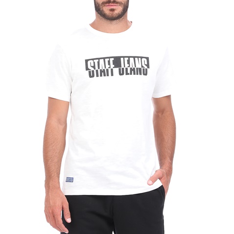 STAFF JEANS-Ανδρικό t-shirt STAFF JEANS MAN λευκό