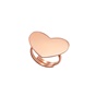 VOGUE-Γυναικείο ασημένιο δαχτυλίδι καρδιά VOGUE ροζ χρυσό
