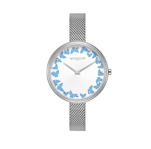 VOGUE-Γυναικείο ρολόι από ατσάλι VOGUE Pappillons ΙΙ ασημί