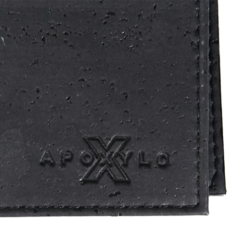 APOXYLO-Unisex πορτοφόλι από φελλό APOXYLO 600.1 μαύρο