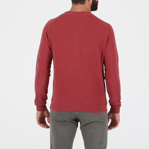 DIRTY LAUNDRY-Ανδρική φούτερ μπλούζα DIRTY LAUNDRY COLLEGE CREWNECK κόκκινη