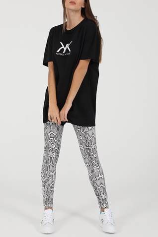 KENDALL + KYLIE-Γυναικείο t-shirt KENDALL + KYLIE W ACTIVE LOGO V1 LONGFIT T μαύρο