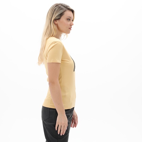 KENDALL+KYLIE-Γυναικείο t-shirt KENDALL+KYLIE KKW.1W1.016.034 K&K W ACTIVE LOGO V4 κίτρινο