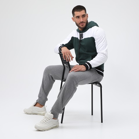 BODYTALK-Ανδρική φούτερ μπλούζα BODYTALK FUTURE CLASSICSM πράσινη λευκή