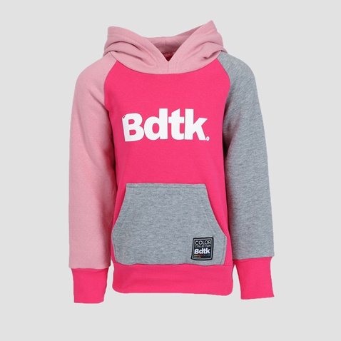 BODYTALK-Παιδική φούτερ μπλούζα BODYTALK LOOSE ροζ γκρι