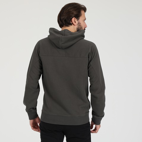 DIRTY LAUNDRY-Ανδρική φούτερ μπλούζα DIRTY LAUNDRY RAGLAN HOODIE WITH SHAPED SEAM ανθρακί