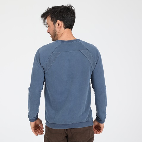 DIRTY LAUNDRY-Ανδρική φούτερ μπλούζα DIRTY LAUNDRY INSIDE OUT RAGLAN CREWNECK μπλε