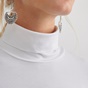 ATTRATTIVO-Γυναικεία κρεμαστά μεταλλικά σκουλαρίκια ATTRATTIVO ασημί