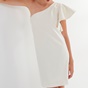 ATTRATTIVO-Γυναικείο mini φόρεμα ATTRATTIVO λευκό