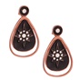 JEWELTUDE-Γυναικεία ασημένια μακριά σκουλαρίκια JEWELTUDE 11089 με μαύρο σμάλτο