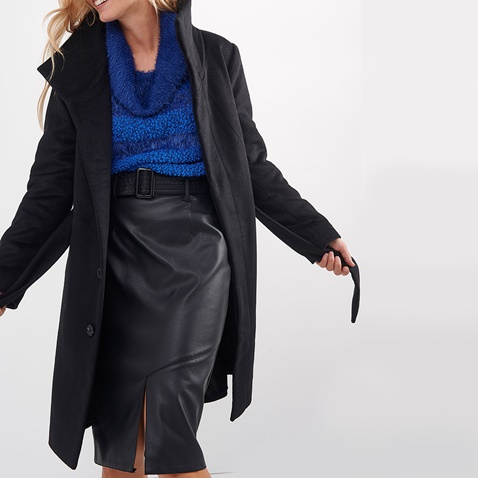 ATTRATTIVO-Γυναικείο παλτό 'ALE μαύρο