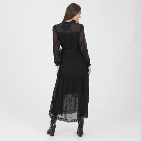 ATTRATTIVO-Γυναικείο maxi φόρεμα ATTRATTIVO μαύρο