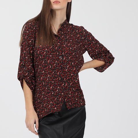 ATTRATTIVO-Γυναικείο πουκάμισο ATTRATTIVO κόκκινο μαύρο