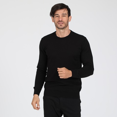 DORS-Ανδρική πλεκτή μπλούζα DORS μαύρη