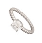 JEWELTUDE-Γυναικείο δαχτυλίδι μονόπετρο JEWELTUDE από επιπλατινωμένο ασήμι
