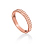 FOLLI FOLLIE-Γυναικείο ασημένιο δαχτυλίδι FOLLI FOLLIE Fashionably Silver Essentials κόκκινο επιχρυσωμένο