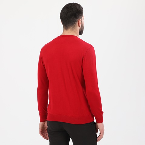 DORS-Ανδρική πλεκτή μπλούζα DORS κόκκινη