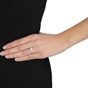 FOLLI FOLLIE-Γυναικείο ασημένιο δαχτυλίδι FOLLI FOLLIE Melting Heart με μοτίφ καρδιά