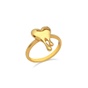 FOLLI FOLLIE-Γυναικείο επιχρυσωμένο δαχτυλίδι FOLLI FOLLIE Melting Heart με μοτίφ καρδιά