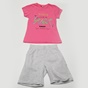 SAM 0-13-Παιδικό σετ απο μπλούζα και σορτσάκι SAM 0-13 121.103 ροζ γκρι