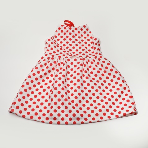 SAM 0-13-Παιδικό φόρεμα SAM 0-13 121.116 λευκό κόκκινο πουά