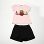 SAM 0-13-Παιδικό σετ απο μπλούζα και σορτσάκι SAM 0-13 121.169 ροζ μαύρο