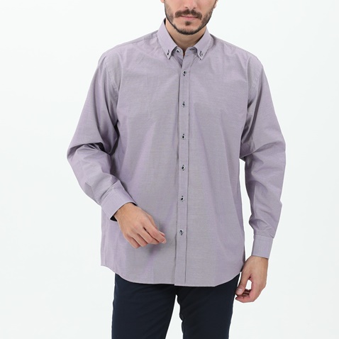 MARTIN & CO-Ανδρικό πουκάμισο MARTIN & CO Regular Fit μοβ